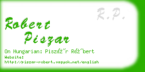 robert piszar business card